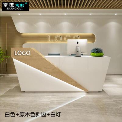 简约代收现银美台店铺司小型服装理发店容院创意11吧台公前台接待