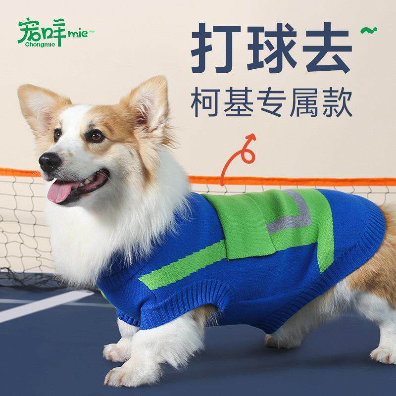 宠咩柯基衣服腊肠犬柴犬衣服专用防掉毛狗狗毛衣保暖秋冬款冬天
