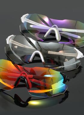 白框感光变色骑行眼镜日夜通用户外自行车登山镜防紫外线男女休闲