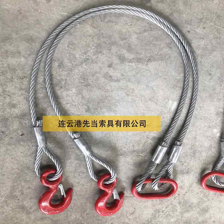 先当生产镀锌钢丝绳索具丝重绳起吊索具钢套索成KOA具规格齐全