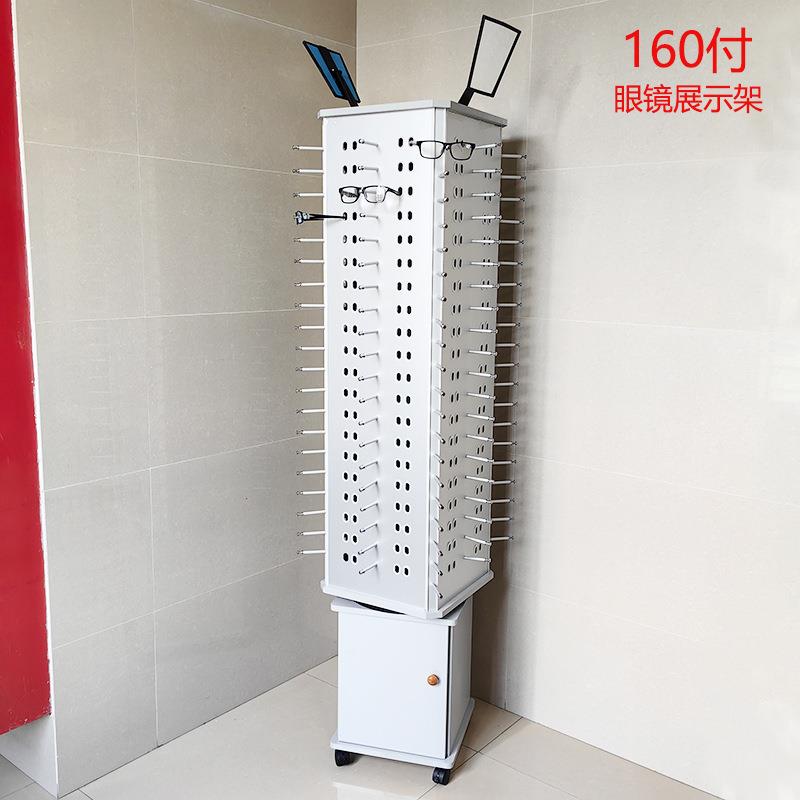 新款落地4面旋转铝塑板眼镜展示架光学太阳眼镜陈列货架160付