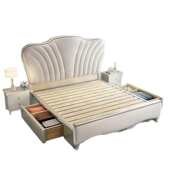 美式 公主多功能 轻奢实木床现代简约主卧双人床双人1.8轻奢1.5欧式