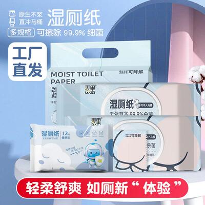 Individually Wrapped Flushable Wet Wipes for Toilet Hygiene