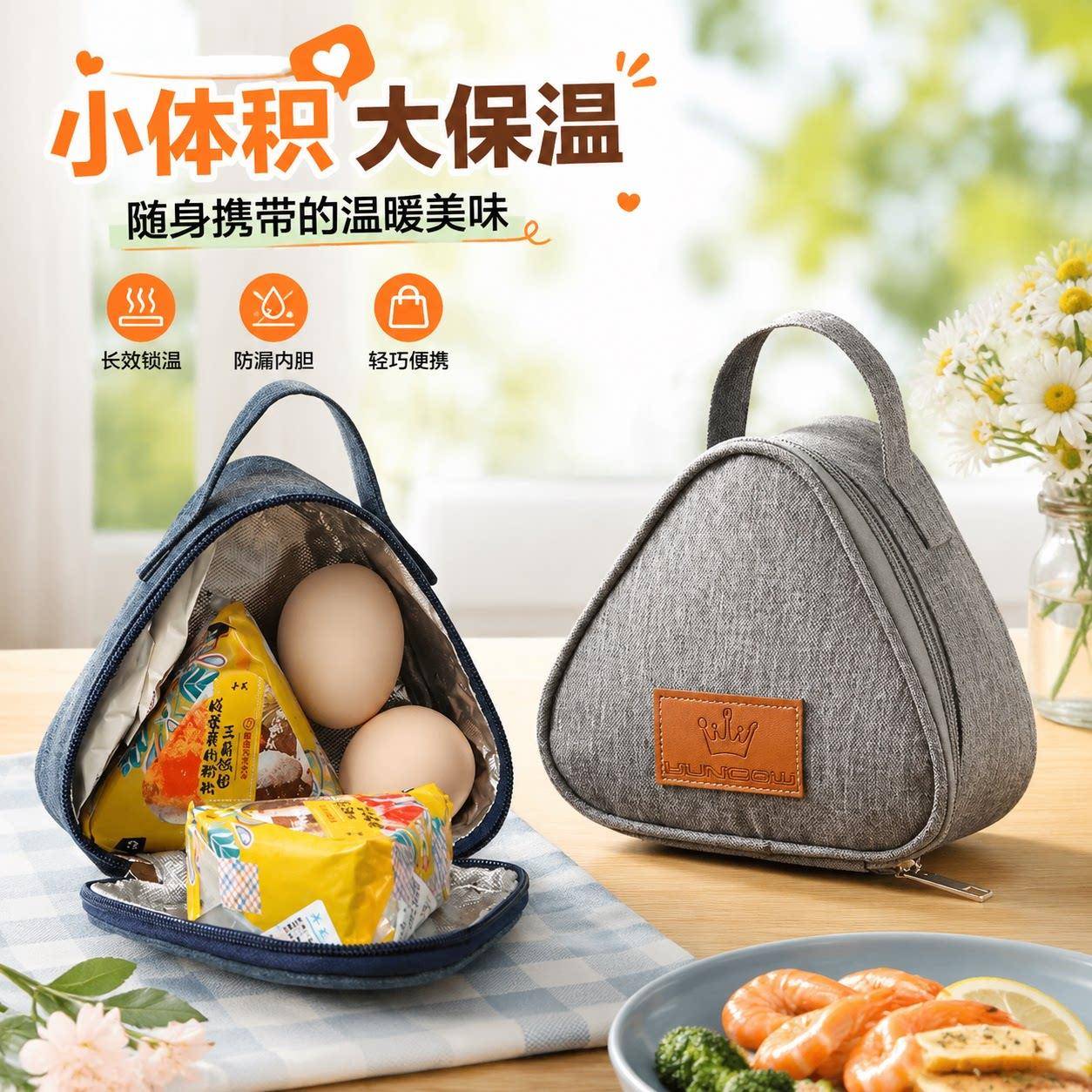 早餐保温袋便当袋手提包饭包饭团袋三角牛奶三明治鸡蛋保温包新款