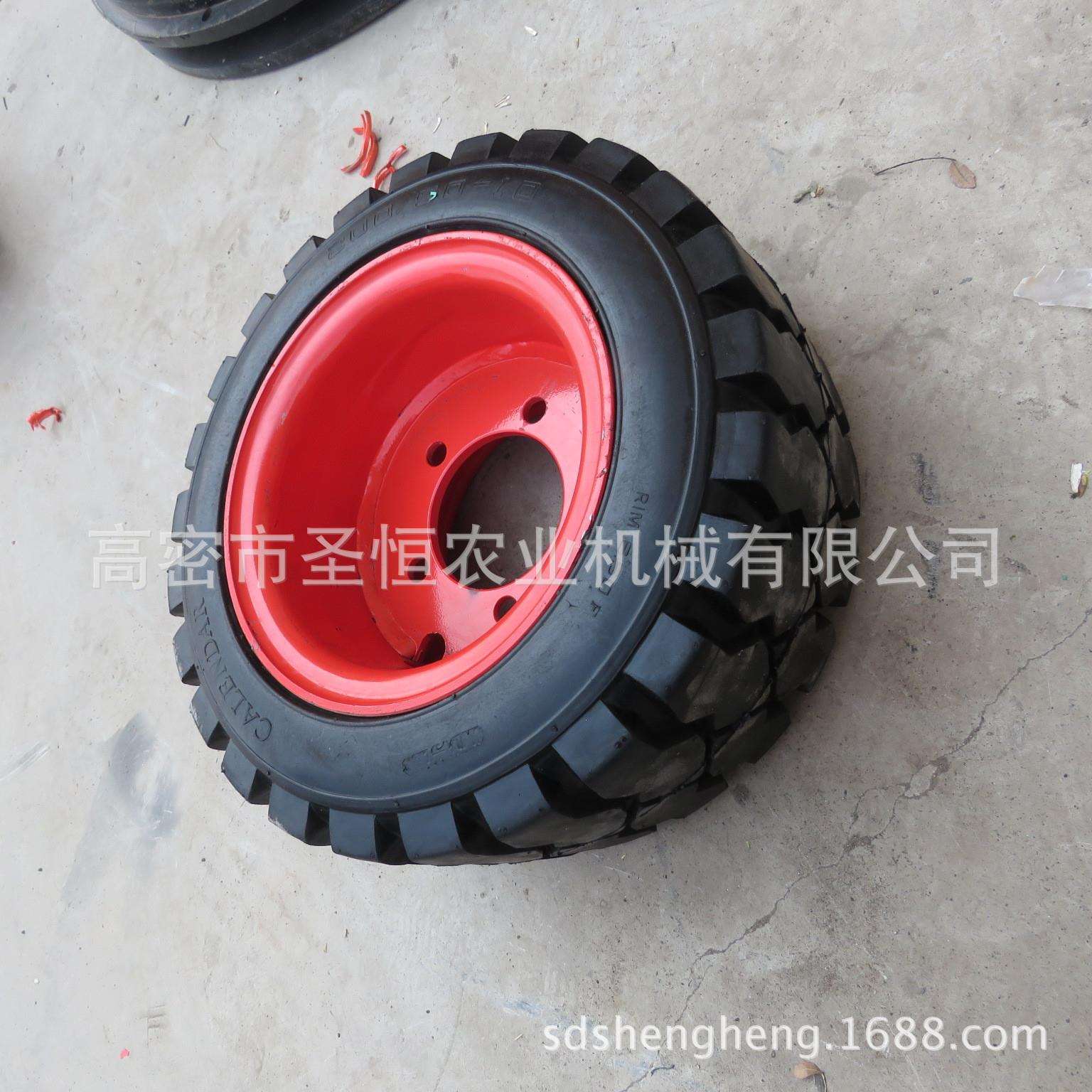 轮胎式牵引车工业用平板拖车四轮平板运输车轮胎