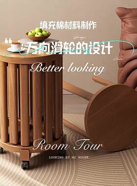 实木凳子茶几家用可叠放圆凳方便移动套装餐桌凳新中式叠叠乐凳子