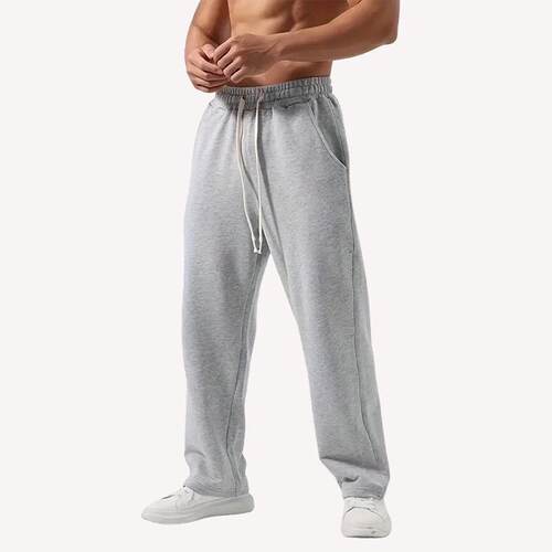 R 82426 Grey Sweatpants Casual Loose Straight Leg 灰色休闲阔