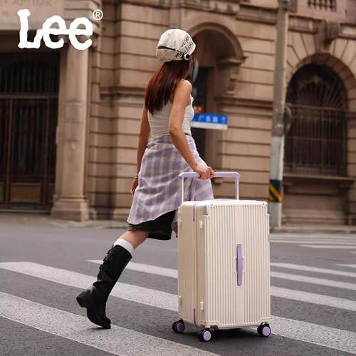 大容量行李箱宽拉杆加厚旅行箱可登机2026新密码托运箱28寸紫