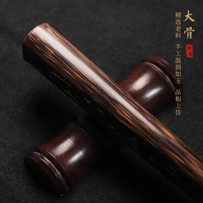 龙鳞锤头翻轮高档中国风手工宣纸折扇9、5寸全金丝棕竹牛角钉制作