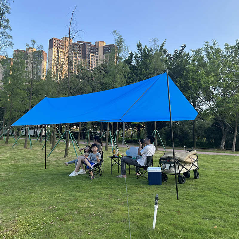 户外蚊帐露营帐篷防风避雨幕布室外可折叠婚礼活动幕布露天天幕