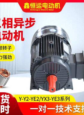 生产铜芯三相电机YE2-122M-2机床设备用三相异步电动机2级4KW电机