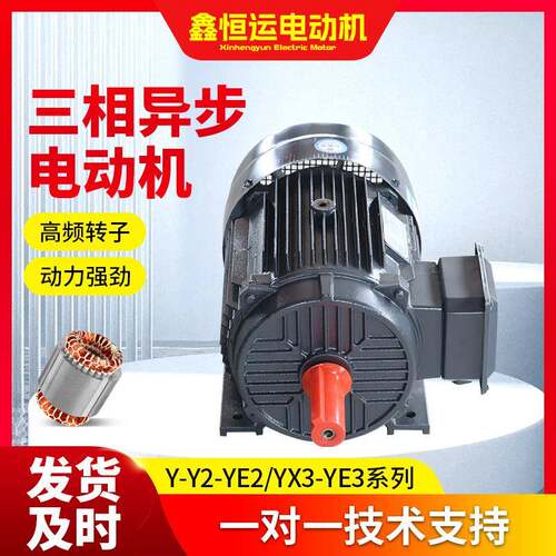 2极YE2三相异步电动机0.75W1.1W铜线马达电机1.5W2.2W3W