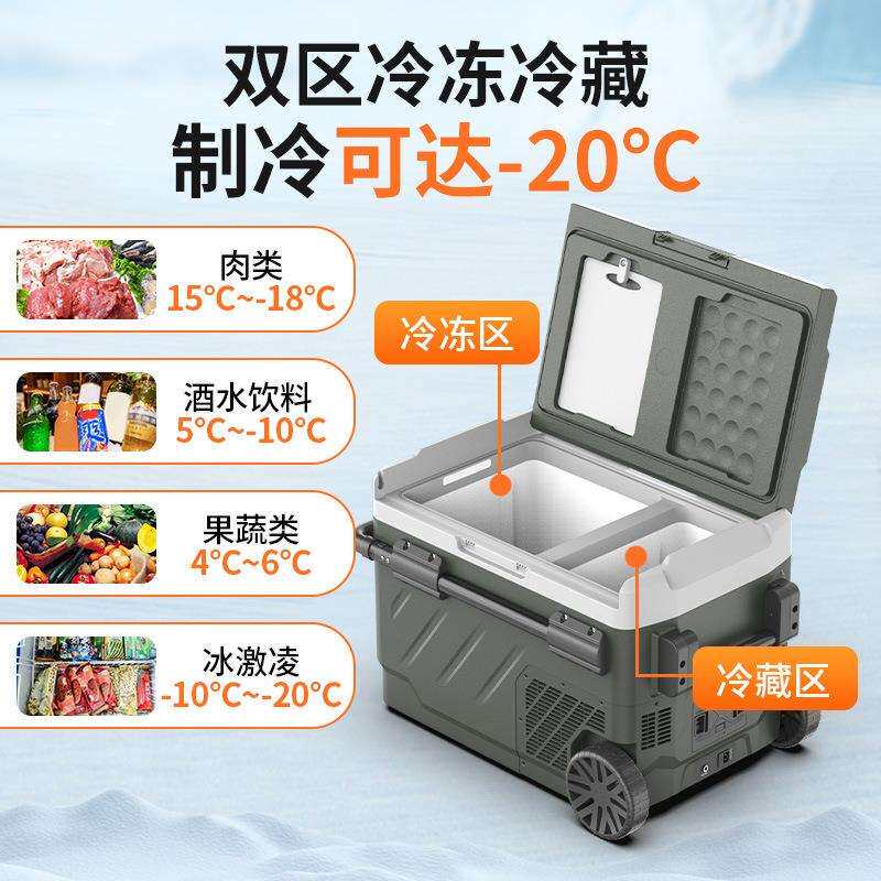冰虎压缩机车载冰箱车家两用冷冻冷藏12v24v便携EZGW41宿舍小冰箱