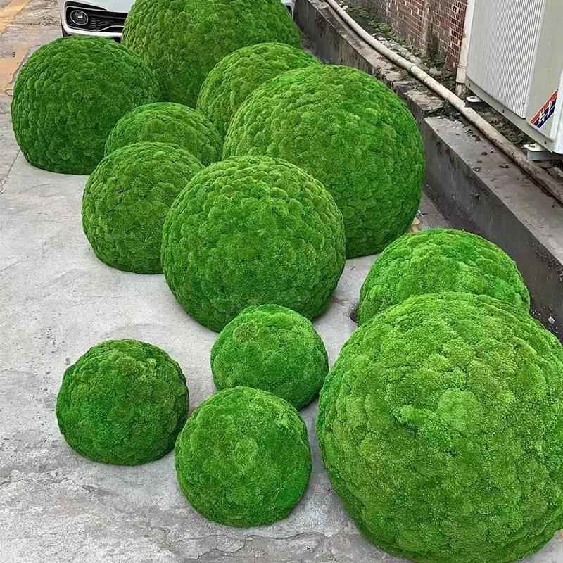 源永生青苔藓窗球造仿真植物苔墙店铺永生苔藓橱造景装人饰白发藓