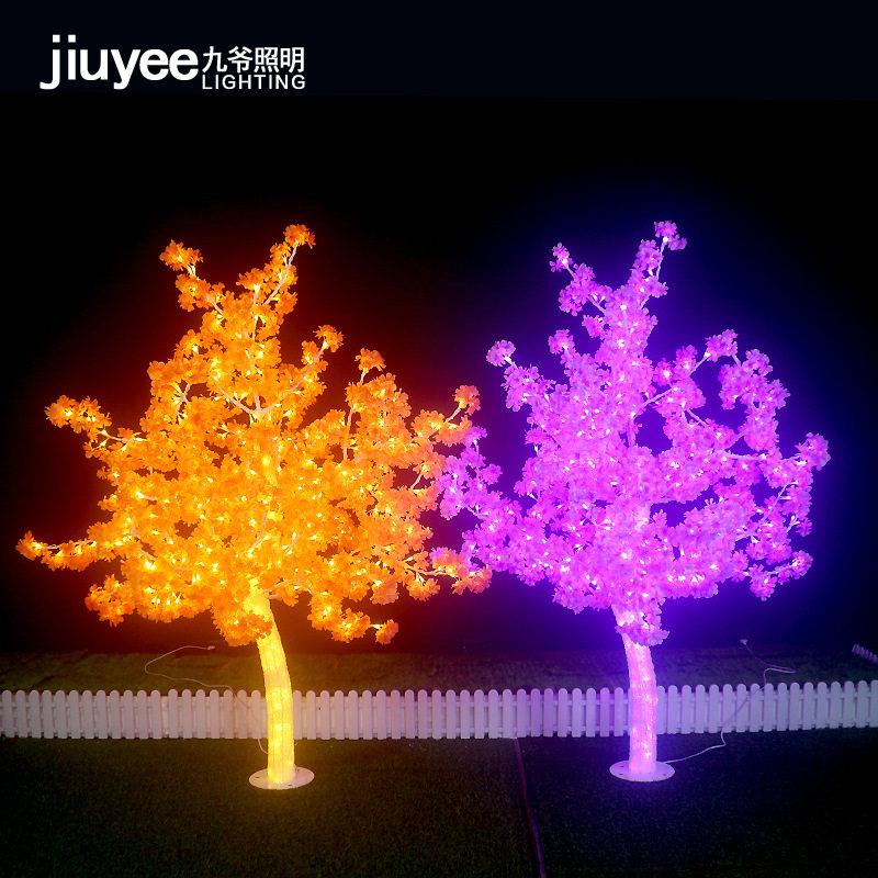 LED户外灯防雨水节日装饰仿真樱花1.8m水晶发光树灯樱花树灯