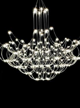 复式楼大厅别墅吊灯设计师新品大堂商铺服装店展厅售楼部LED灯具