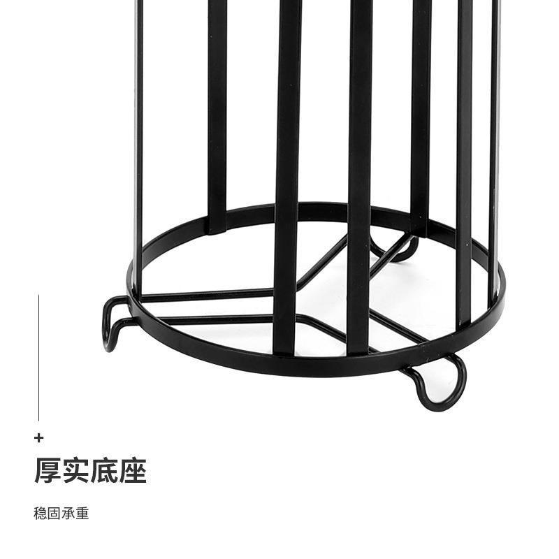 新款卫生间可拆卸移动置地纸巾架现代简约铁艺烤漆餐巾放置架