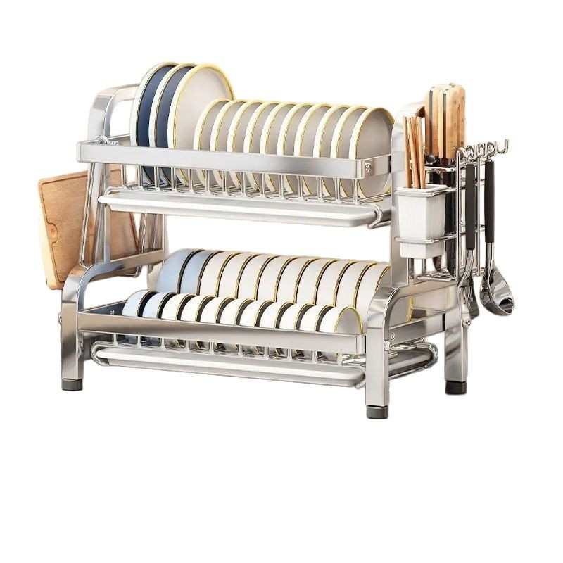 架收纳架碗碟沥水厨房不锈钢台面多功能刀架砧板多层碗盘架架筷