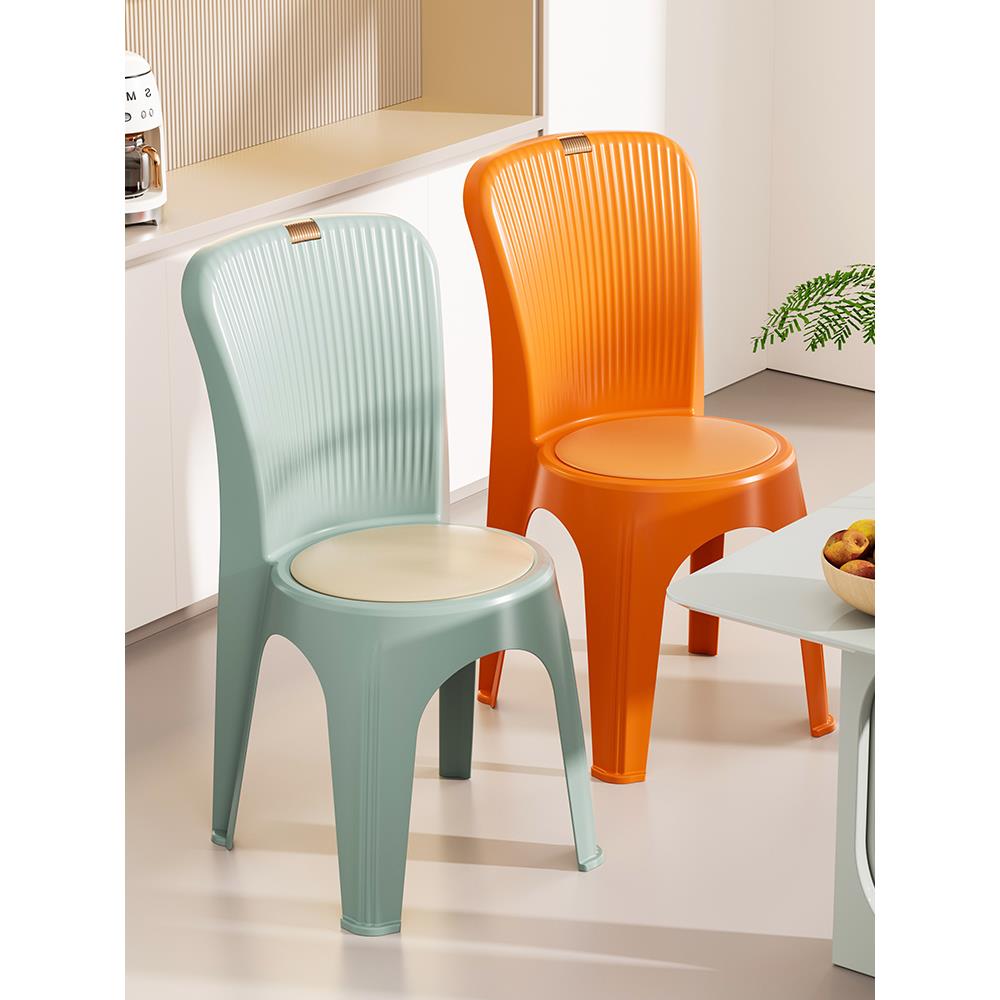 成人培训麻将椅奶茶餐厅桌椅大排档座垫餐椅特厚塑料软包靠背椅子