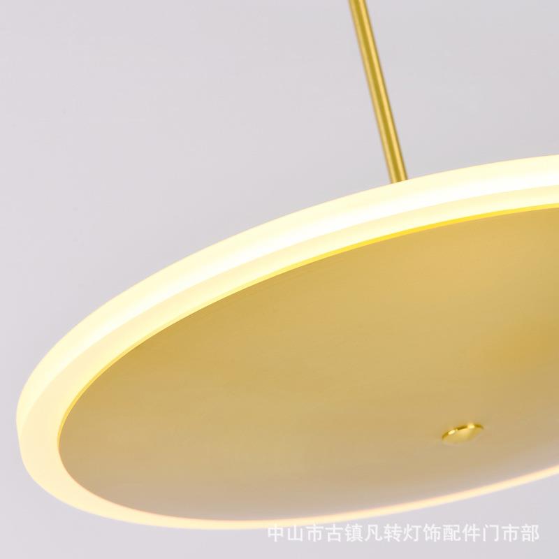 轻奢后现代约创意仿铜色简L金9013属E吊D吊灯卧室床头单头组合小