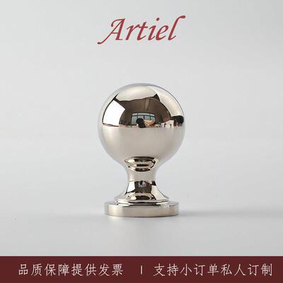Artiel阿蒂尔「雨果的逗号」法式钛银色黄铜衣柜柜门抽屉把手把手