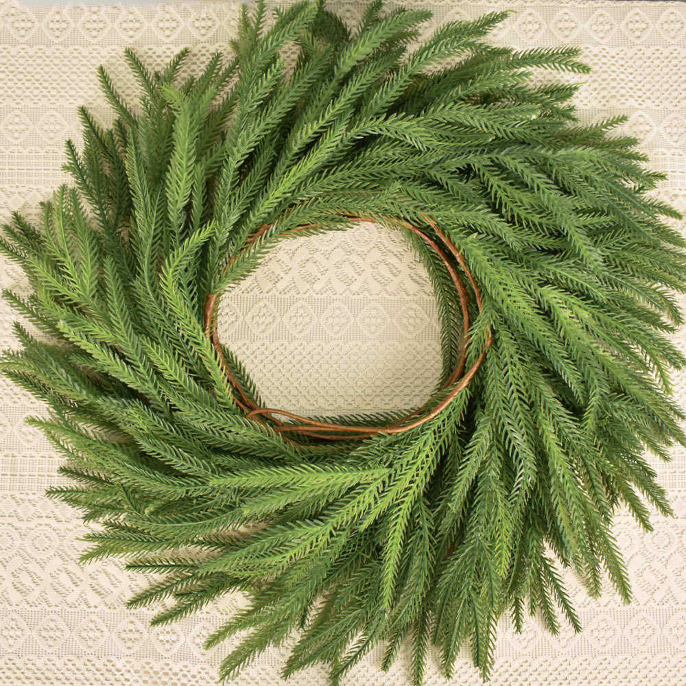 仿真圣诞喷色软胶诺福克松藤条家居墙面门窗壁挂桌面装饰批发,鲜花速递/花卉仿真/绿植园艺,仿真绿植,淘宝优惠券,粉丝福利购,淘宝优惠卷