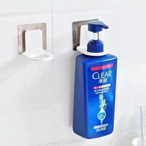 Bathroom wall-mounted shelf for shampoo, body wash, and hand