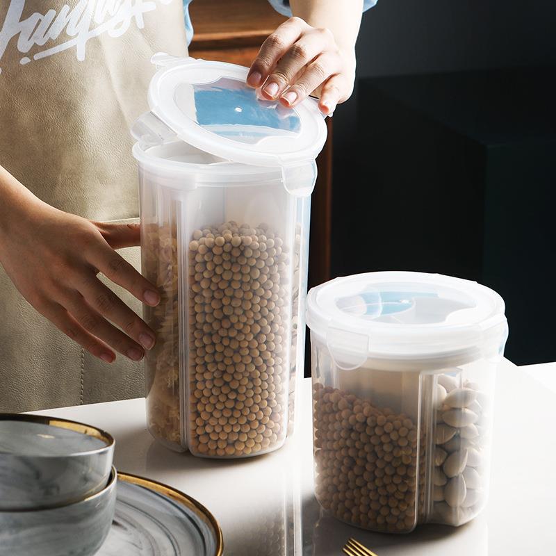日厨房分格储物罐家密/封罐杂粮收纳盒本 干货食收用纳罐零保鲜盒