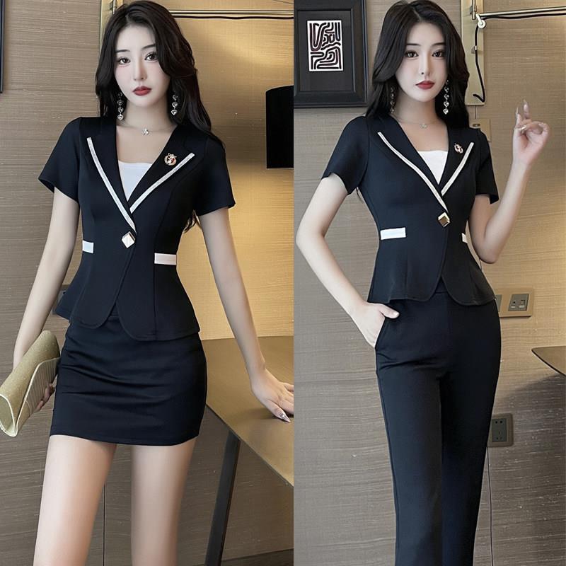 足浴技师工作服女2026新款气质修身足疗沐足美容师养生馆工衣套装图片