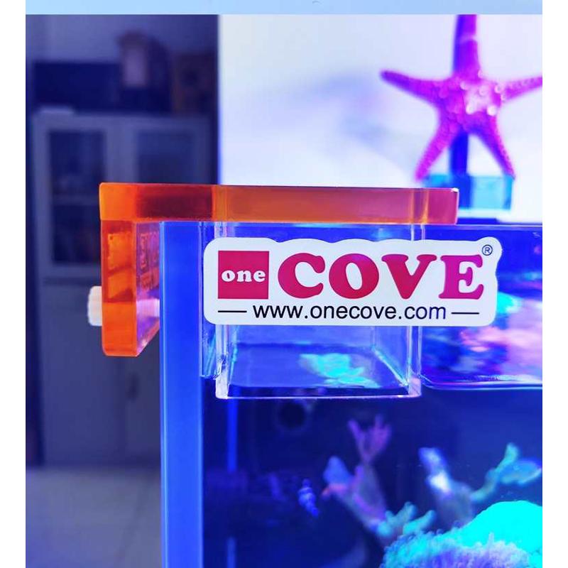 COVE喂食器鱼缸防飘散海水珊瑚缸亚克力上浮鱼食饲料方形喂食圈盒