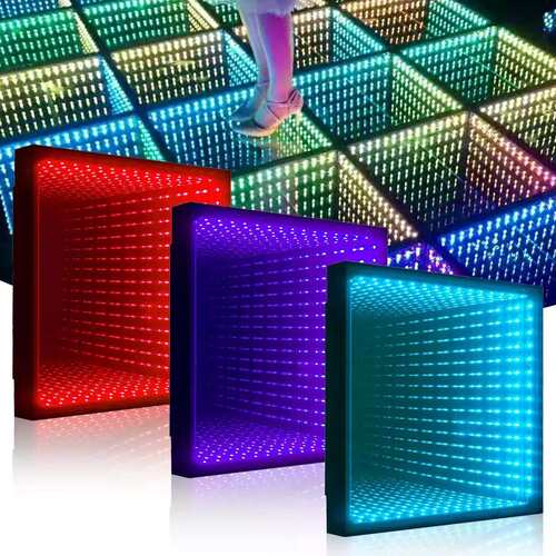 3d Led Dance Floor Infinity Mirror Abyss Wedding Stage DMX