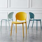 餐椅红网简约料椅子家用餐椅成人休背闲创意书桌椅懒人带靠LY