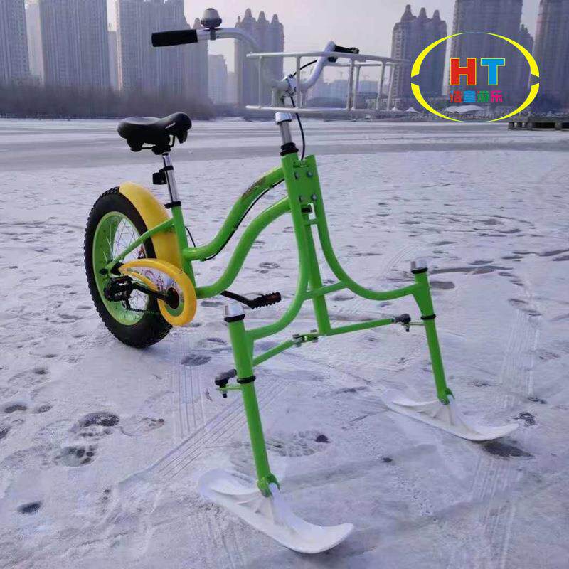 2023浩童冬季新款雪地自行车 冰上双人自行车 雪地骑行车