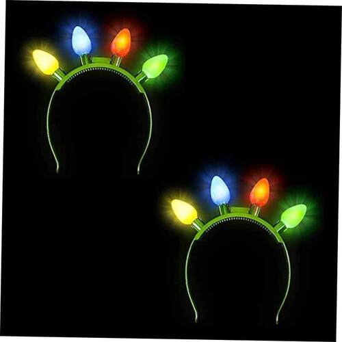1 Pack Christmas Light Up Bulb Headband Led Glow Christmas H