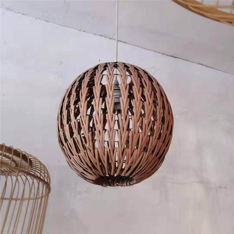 中式卧室阳台餐厅竹编灯竹艺吊灯东南亚仿古竹编艺术吊灯厂家直销