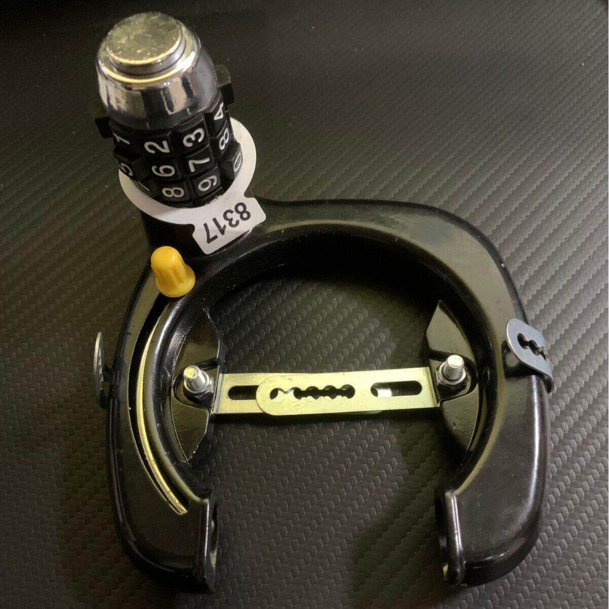 新自行车固定密码锁登山车锁摺叠自行车型锁蟹钳锁钢管圈锁马蹄