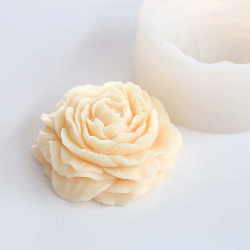 厂家直销 DIY手工皂 大牡丹花硅胶模具 易脱膜立体矽胶模