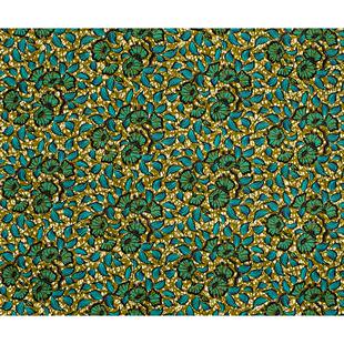 sided double polyester fabric ethnic Green Ankara printed