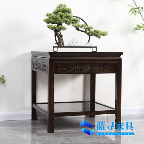 新中式实木角几边几沙发边几电话桌客厅小茶几鱼缸架奇石桌盆景架
