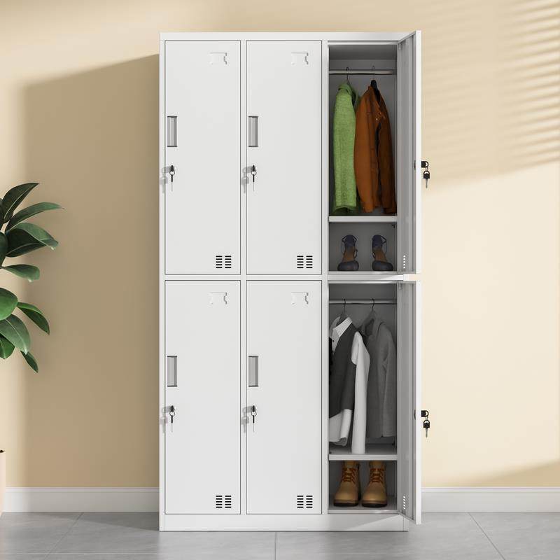 六门更衣柜钢制多门储物柜员工宿舍换衣柜鞋柜碗柜存包柜带锁柜子