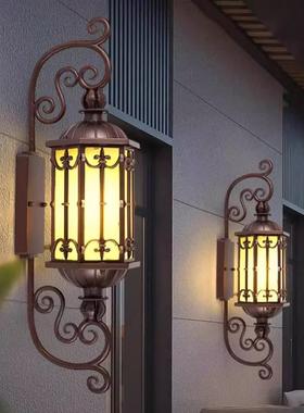 别墅壁灯大门口两侧户外防水欧式复古院子室外庭院柱子花园外墙灯