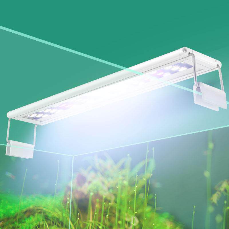 水族馆LED照明 水草灯架 高品质鱼缸灯带可伸缩支架白色白蓝光