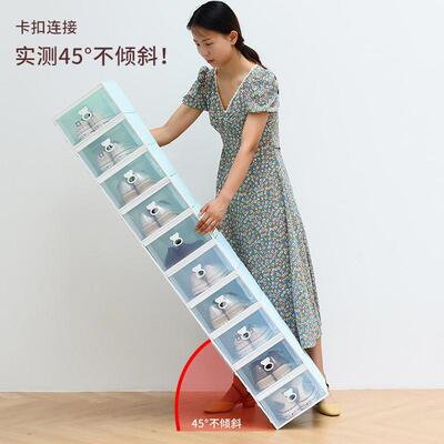 Transparent plastic shoe box dustproof Shoes cabine drawer