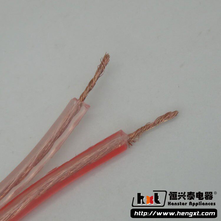 包邮透明300型音响线高清传真RVH双色金银音频音箱喇叭线