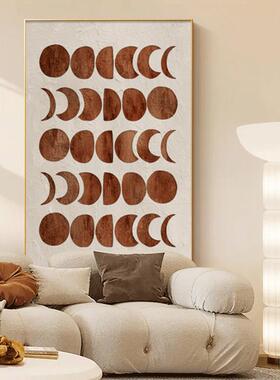 客厅装饰画现代简约沙发背景墙挂画北欧风橙色落地画玄关网红壁画