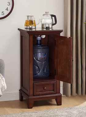 美式茶11094水柜实胡木桃色茶一水桌餐边柜沙发柜茶吧台茶室侧烧