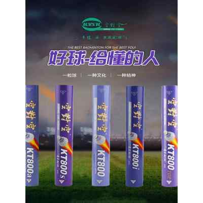 空对空羽毛球耐打12只装kt800耐打稳定室内外专业比赛训练鸭毛球