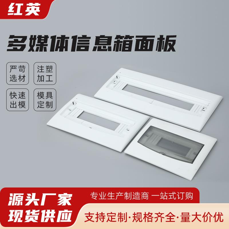 多媒体信息箱面板家用强电箱盖板按钮式面板塑料盖照明箱面板盖子