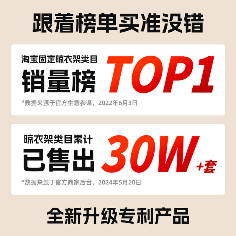 32mm防风晾衣杆阳台固定式顶装悬挂晾衣架阳台家用一根吊杆一整根
