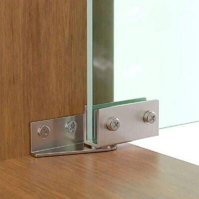 2PCS Zinc Alloy Glass Door Hinge Furniture Side Mounted